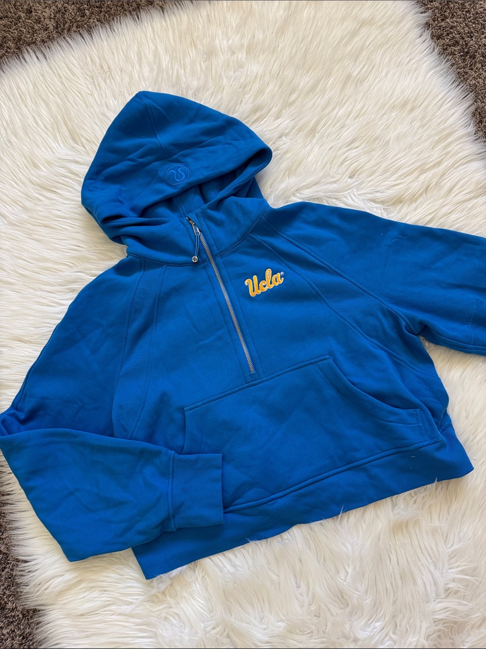 Ucla Lululemon Cropped Half-Zip Hoodie Jacket